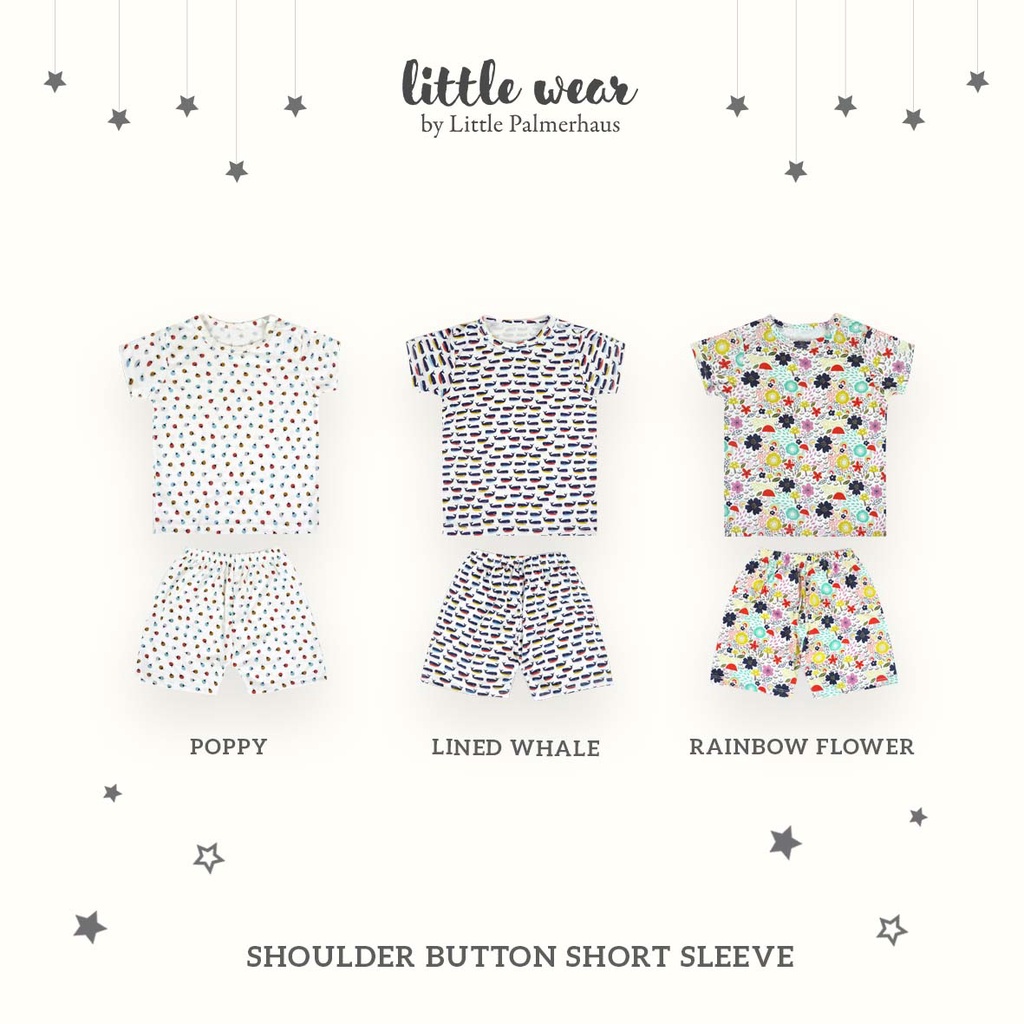 Motif terbaru Little Wear by little palmerhaus setelan pendek anak