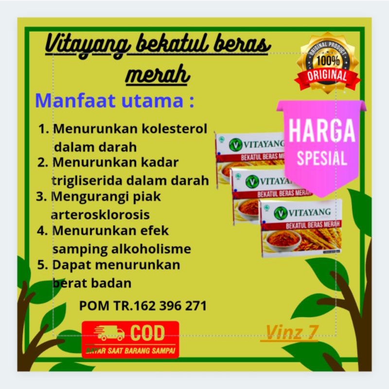 

Vitayang bekatul beras merah ORIGINAL ( Hemat ) 3 box