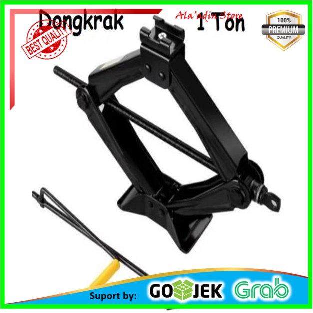 Promo Dongkrak Jembatan Mobil Manual Scissor Jacks 1 Ton