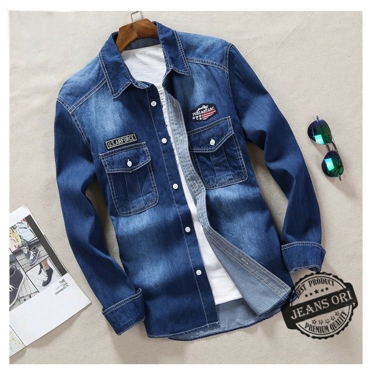 KEMEJA LEVIS ATLANTA-KEMEJA PRIA JEANS MOTIF CUCIAN ORIGINAL KEREN