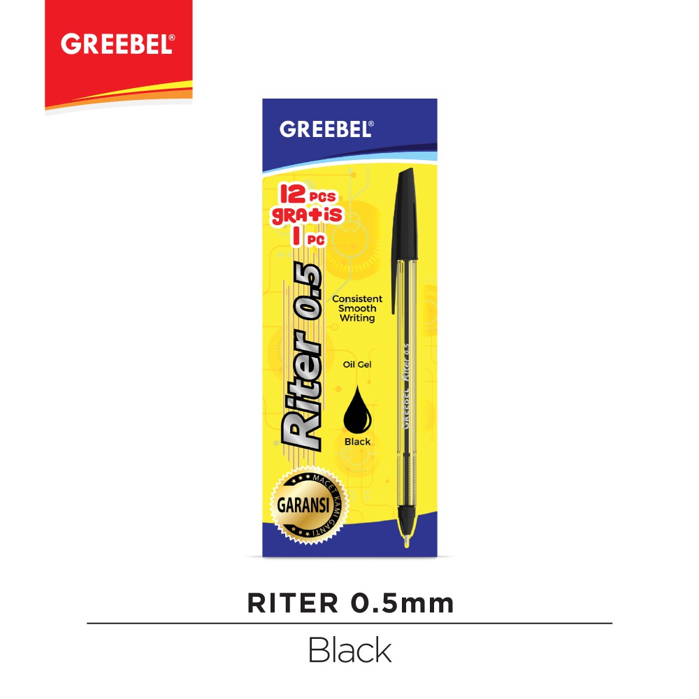 Jual Greebel Ballpen Pulpen Pen Box Riter Black Shopee Indonesia