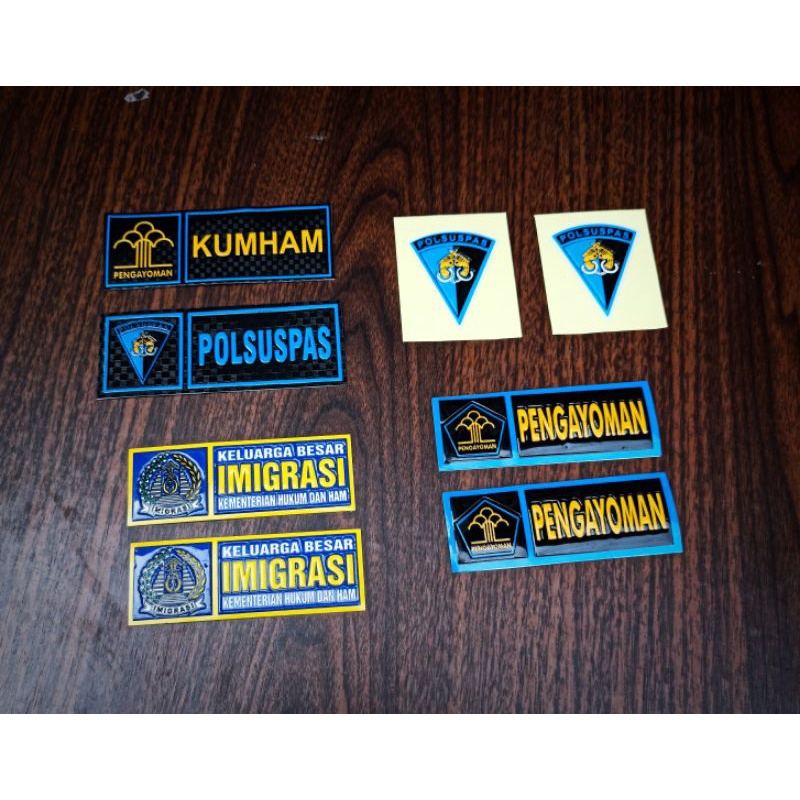 stiker plat nomer  imigrasi kumham polsuspas pengayoman