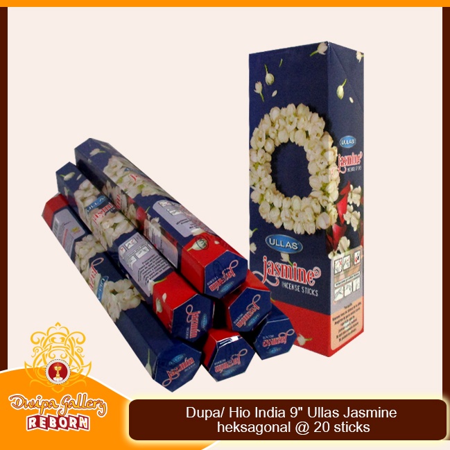 Dupa Hio India Wangi Jasmine Ullas hexagon 1 box 6pcs @20 sticks