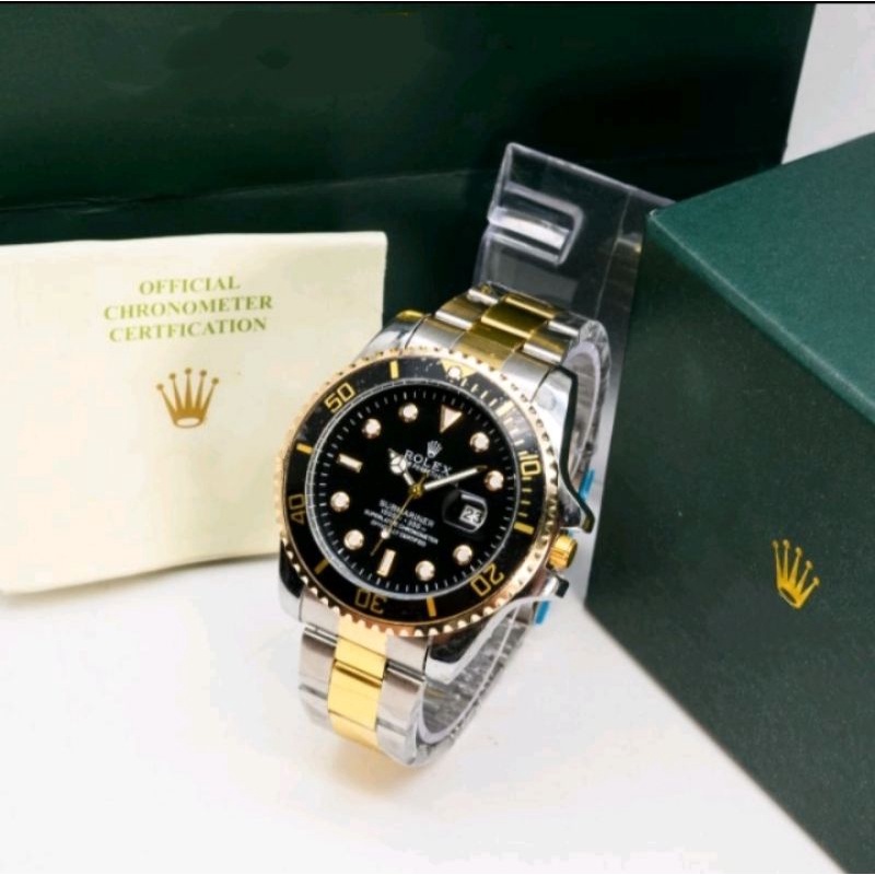 (BEST SELLER) JAM TANGAN PRIA ROLEX SUBMARINER 6720P FREE BOX ROLEX & BATERAI