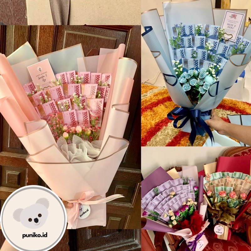 Buket Uang (Bahan baku + Jasa)