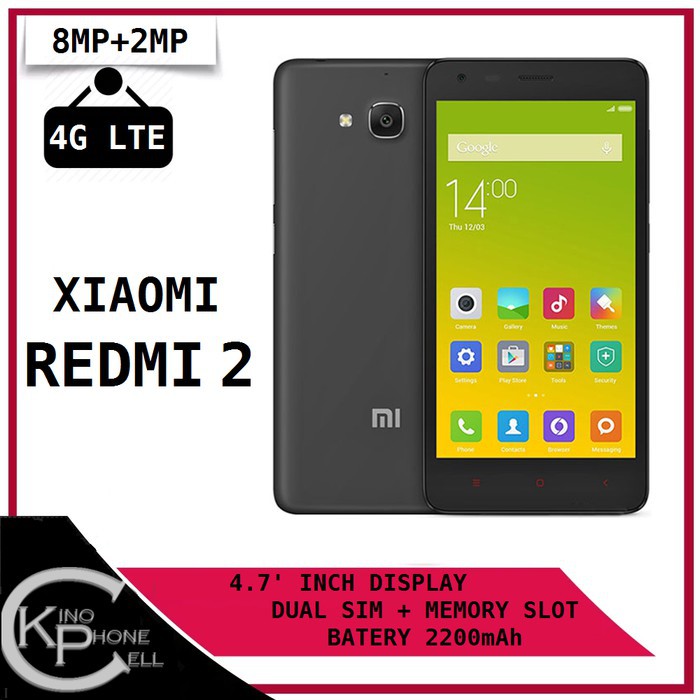 [33] XIAOMI REDMI 2 4G ROM 8GB RAM 1GB - Putih Handphone / Phone / HP
