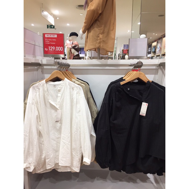 uniqlo kemeja katun dobby