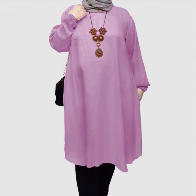 Tunik jumbo fit xl-xxxl warna Lilac