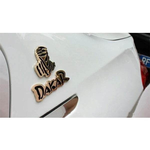 Emblem Logo Stiker - Dakar World Rally Racing Gold