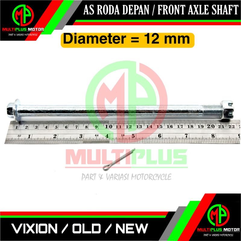 As roda depan As porok tromol depan Front axle shaft VIXION,VIXION LAMA,VIXION NEW,VIXION NVA NVL