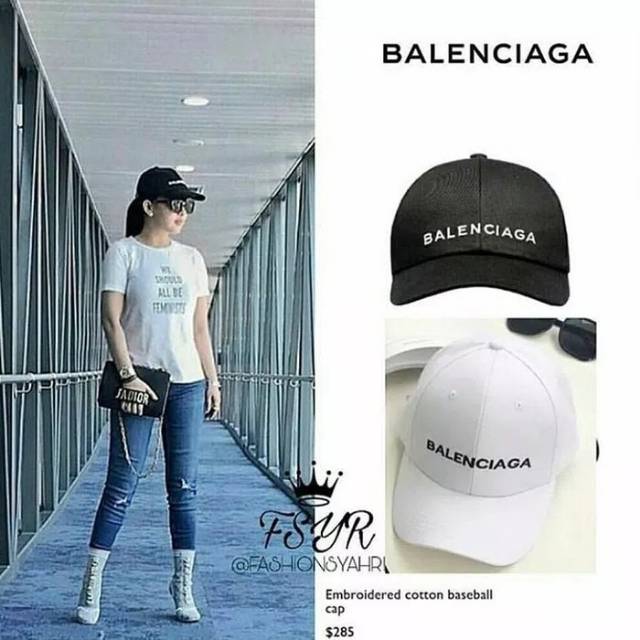 TOPI BALENCIAGA HITAM