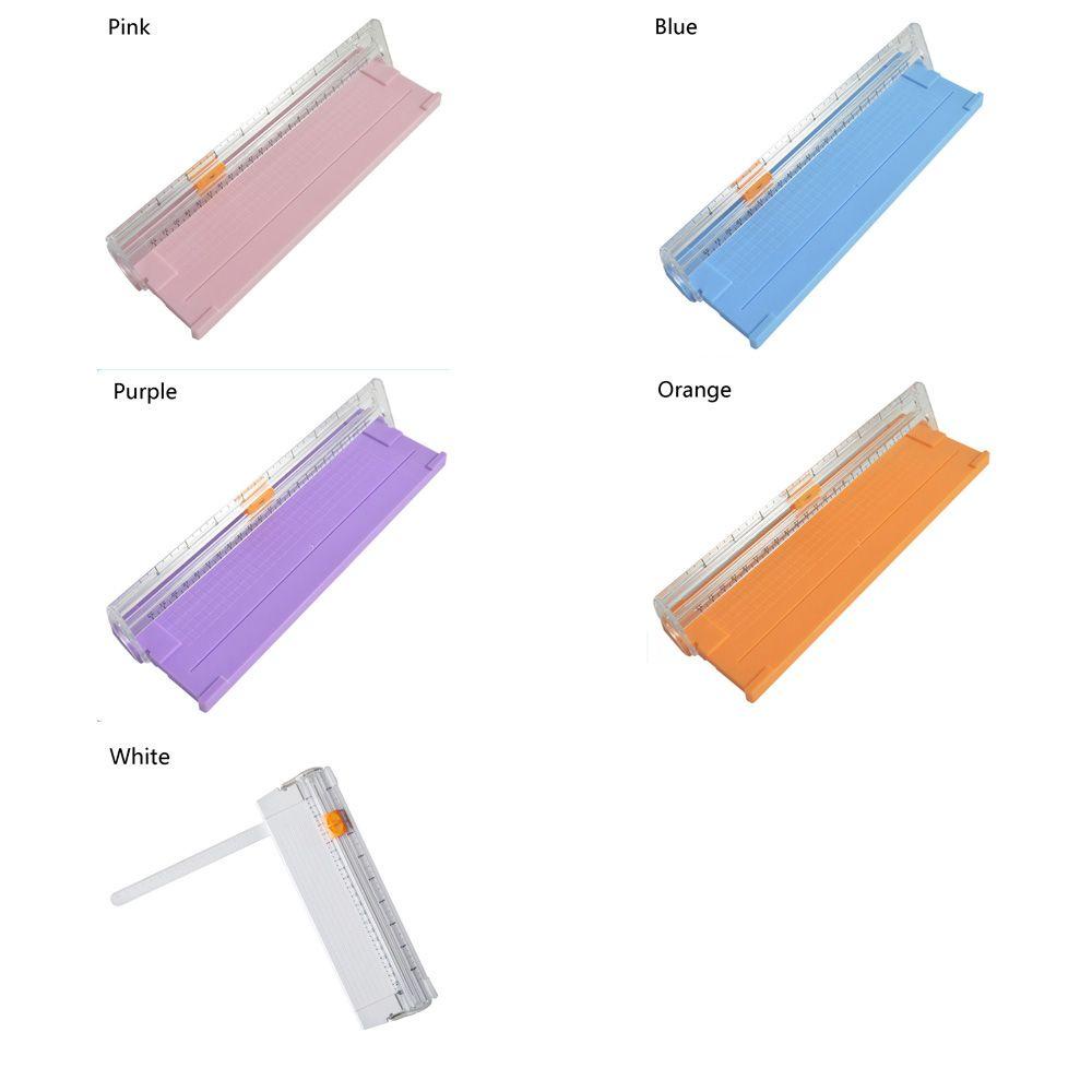 R-flower Paper Cutter Portable DIY Ringan Perlengkapan Kantor Foto Penggaris Pemotong Kartu