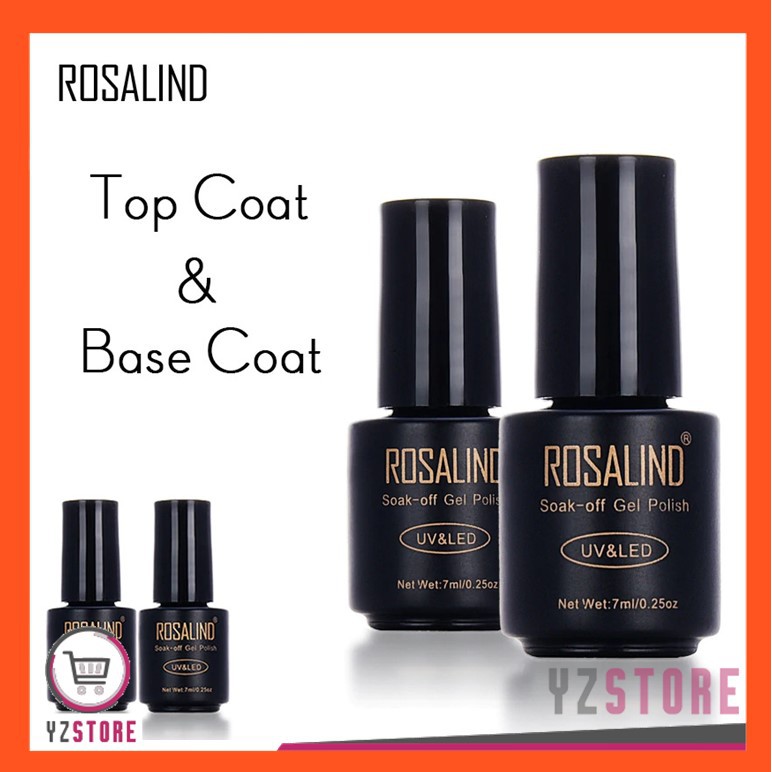 Top Coat dan Base Coat Rosalind Kutek UV LED Nail Gel Polish YZ52