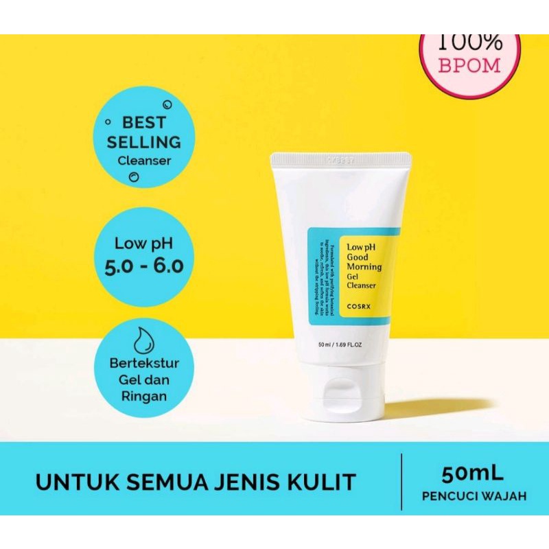 COSRX LOW pH GOOD MORNING CLEANSER 50 ML SABUN PEMBERSIH WAJAH