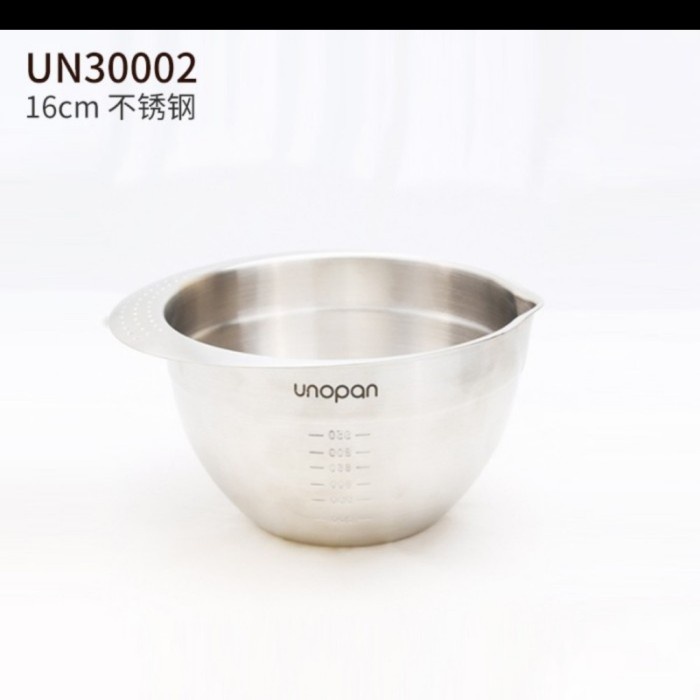 Unopan UN30002 - 16cm Stainless Steel Mixing Bowl / Mangkok Adonan/ bowl mixing