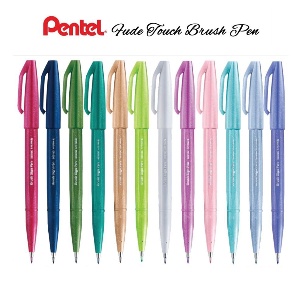 

PENTEL Fude Touch Brush Sign Pens - 2020 New Colors / Coloring Brush Pen