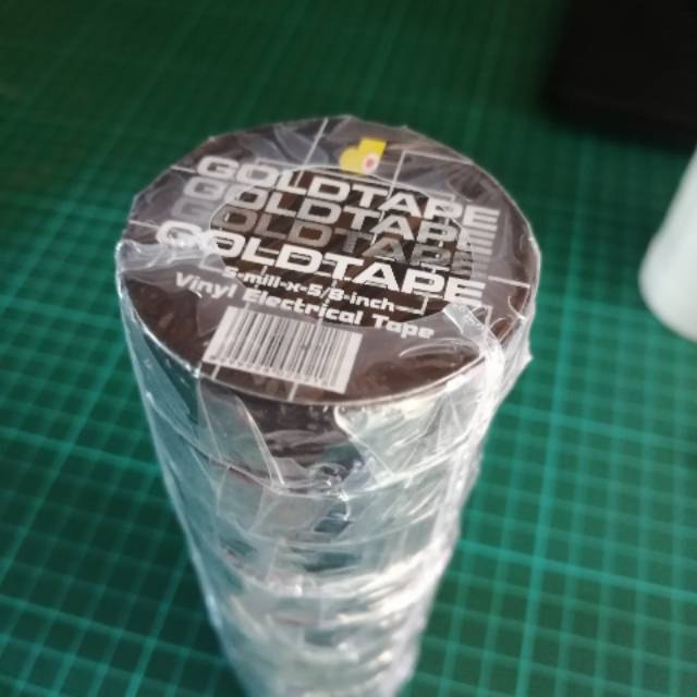 Isolasi plastik hitam goldtape isi 10