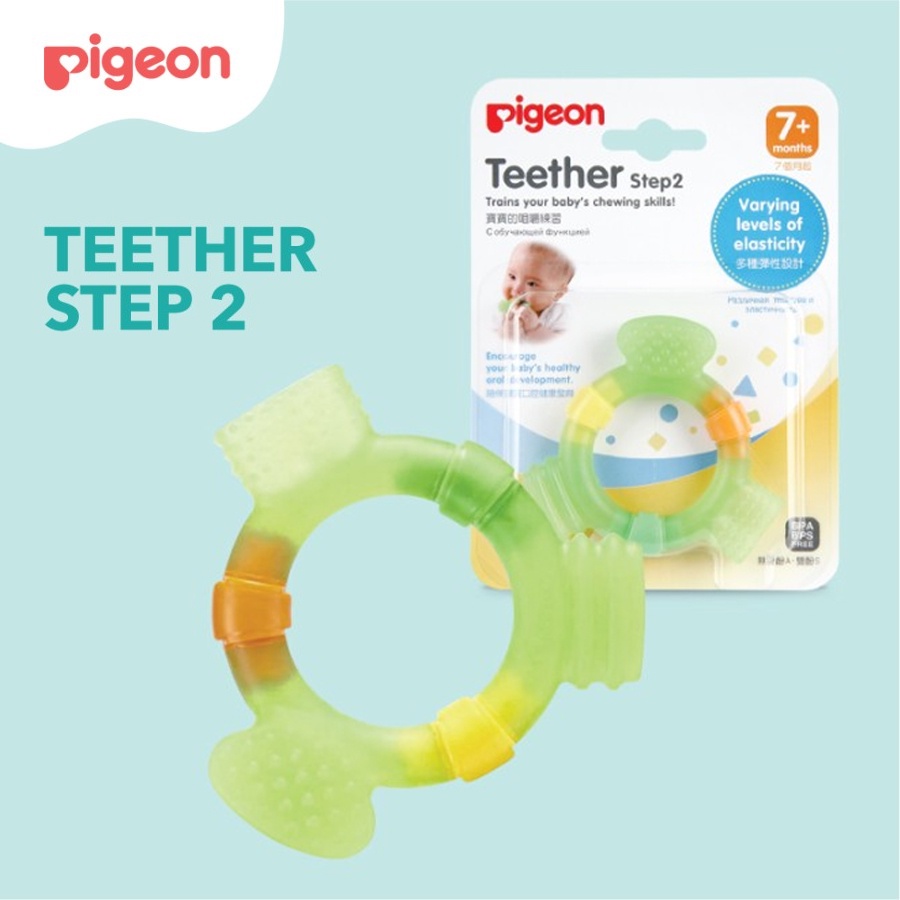 Pigeon Teether step 2 Baby Teether Mainan Gigi Bayi 7+ Months