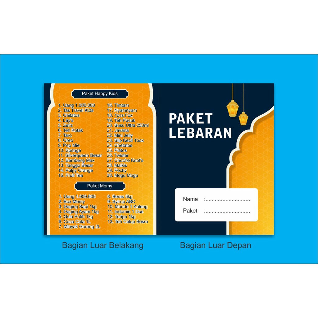 Kartu Paket Lebaran Custom Shopee Indonesia