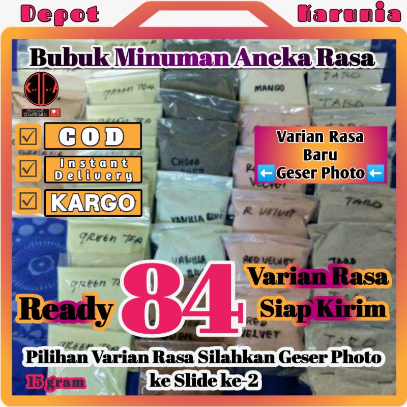 Serbuk Minuman Aneka Rasa Best Seller / Bubuk Minuman Kekinian 15gr Thaitea Greentea / Powder Drink