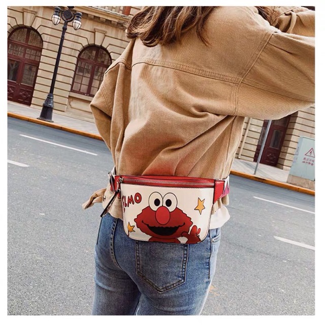 Sesame Street Sling Bag - Cookie Monster / Elmo - Fanny Pack Tas Selempang