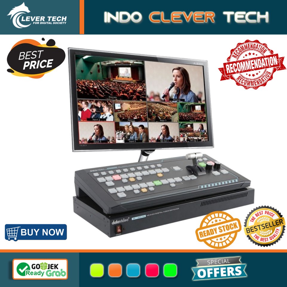 Datavideo SE-1200MU 6 Input HD Digital Video Switcher + Datavideo RMC-260 Remote Control for SE-1200