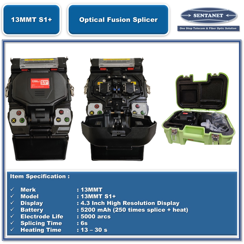 Fusion Splicer 13MMT S1+ / Fusion Splicer 13MMT S1