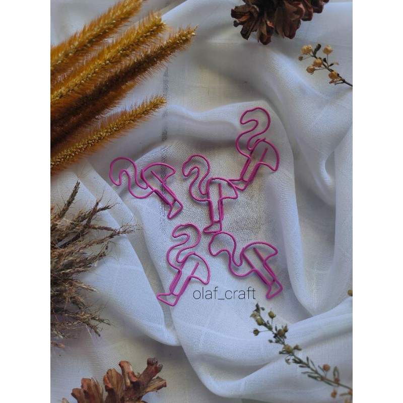

paper clip klip kertas flamingo