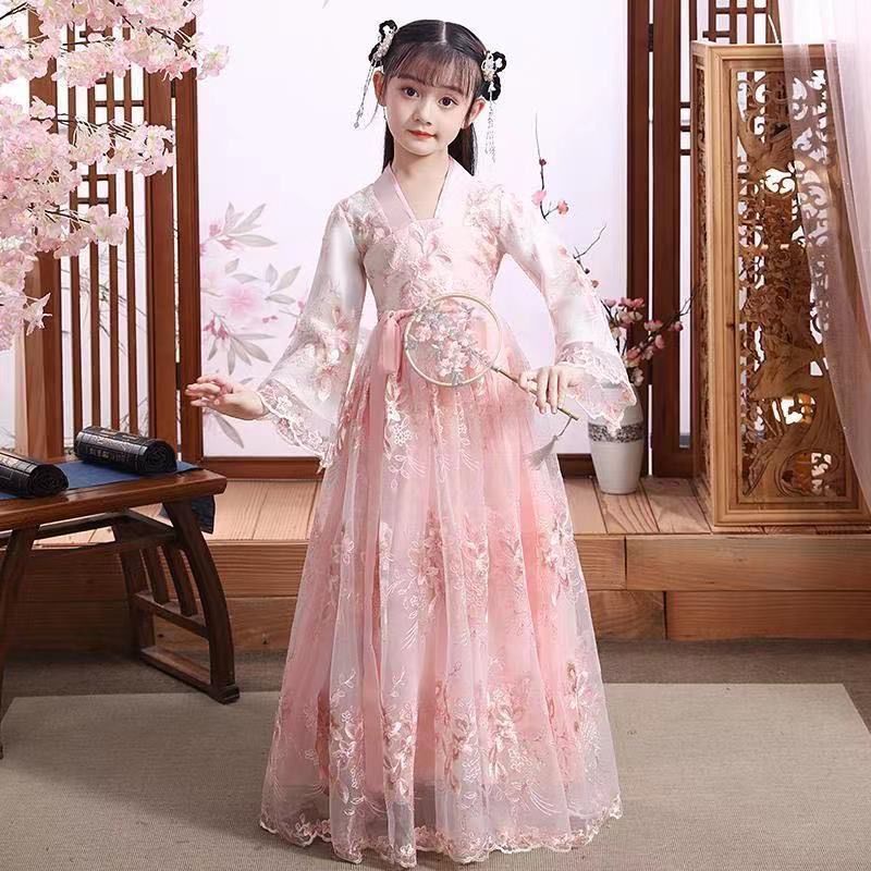 Hanfu girl children's ancient costume super immortal Chinese style autumn costume immortal 12-year-o