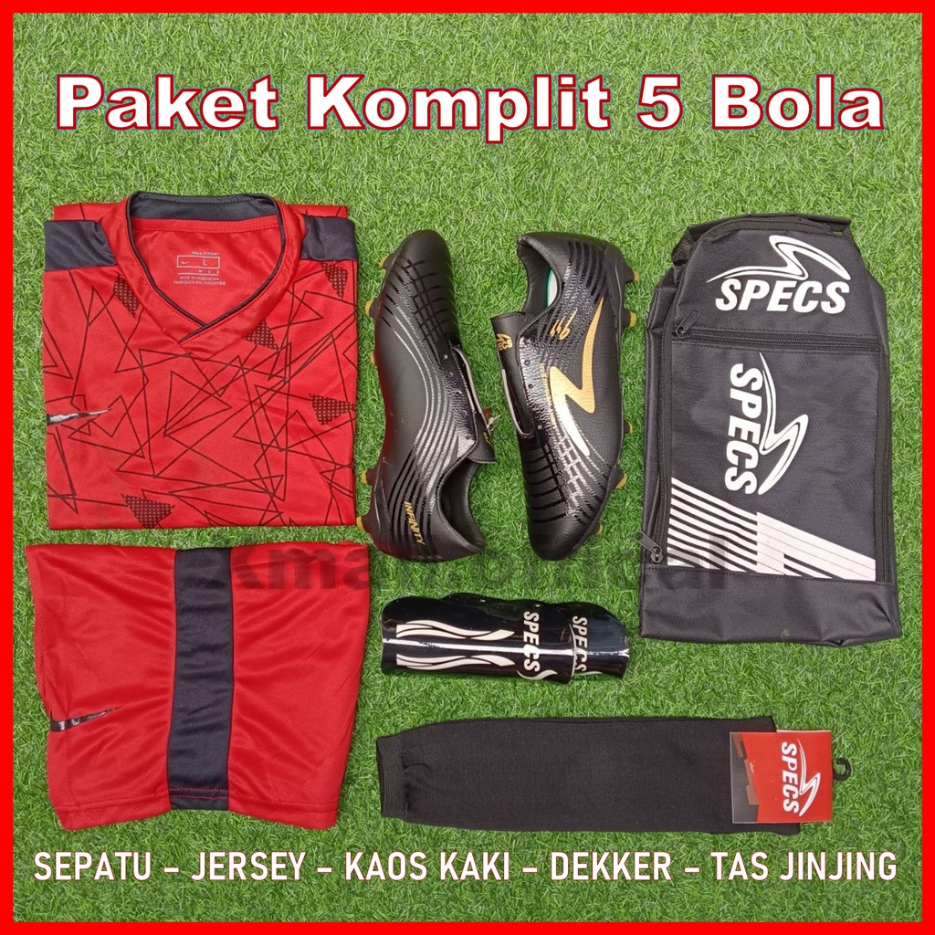 Paket Komplit 5 Sepatu Bola Specs Light speed Accelerator Grade ori Paket Sepatu Bola Terbaru 2022 S