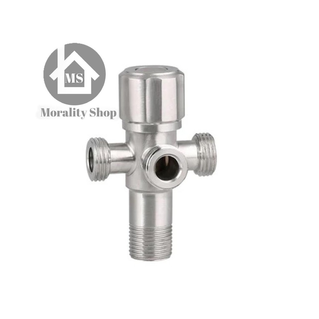 Stop Kran T Cabang 3 Stainless 304 2 - Keran air Shower Tee kloset valve Y44