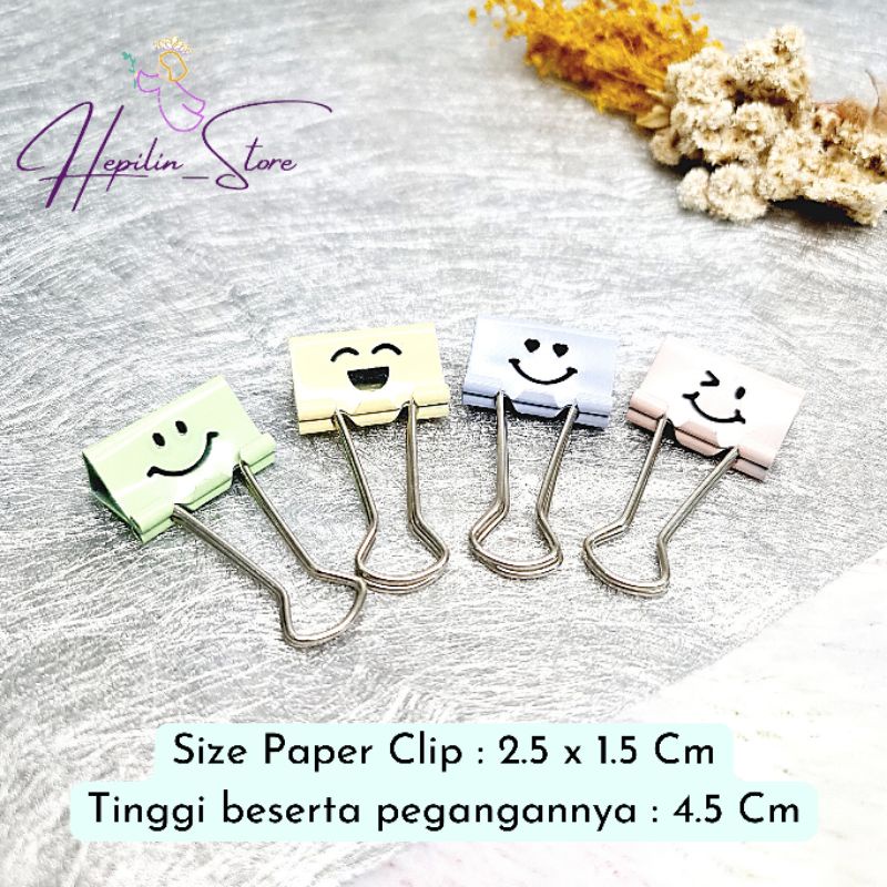 

Binder Clip TANGGUNG Smile JOYKO ( 111FC2 ) ECER 1 Biji / Binder Clip Joyko Warna Pastel / Binder Clip Karakter Lucu Eceran