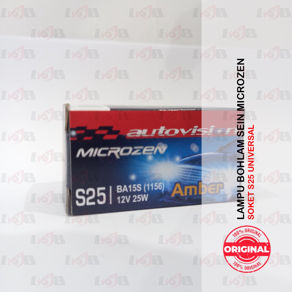 S25 Autovision Amber Lampu Bohlam Sen Sein Senja Mobil 12V 25W Universal Lampu Riting