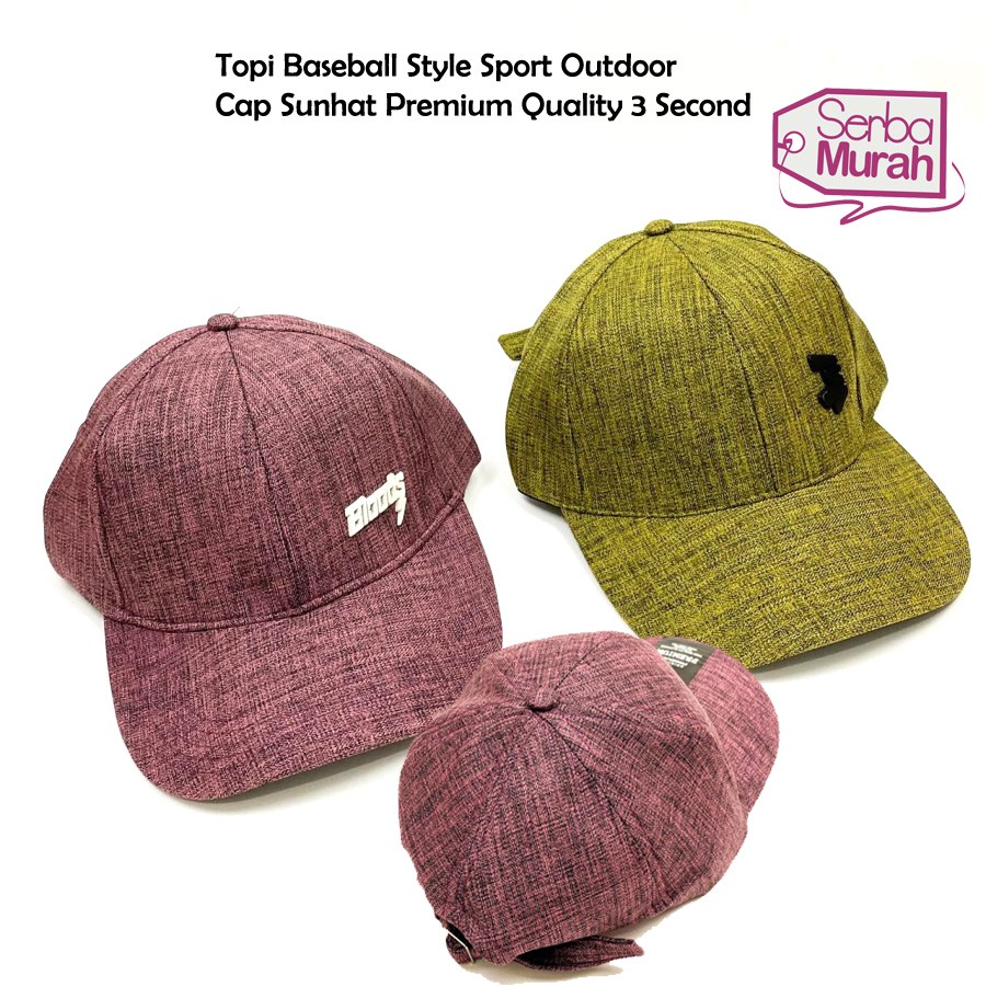 Topi Pria Style Sport Outdoor Cap Sunhat Premium Quality 3 Second Nyaman Digunakan