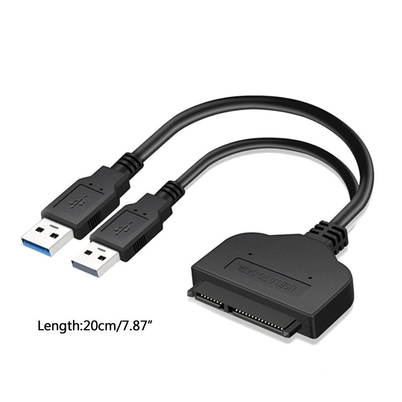 Btsg Dual Port USB 3.0 2.0 Ke 3.0 Adapter Converter Kabel 6Gbps Untuk Hardisk Disk SSD 2.5 &quot;USB3.0 Data Reader 2.0Powe