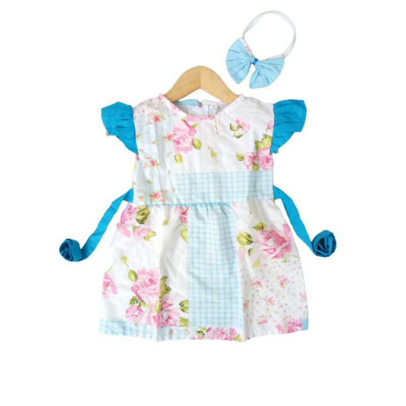 RARA dress anak free bando 1-2 tahun