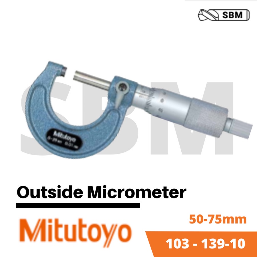 

MITUTOYO 103-139-10 OUTSIDE MICROMETER 50-75/0.01MM / MIKROMETER LUAR