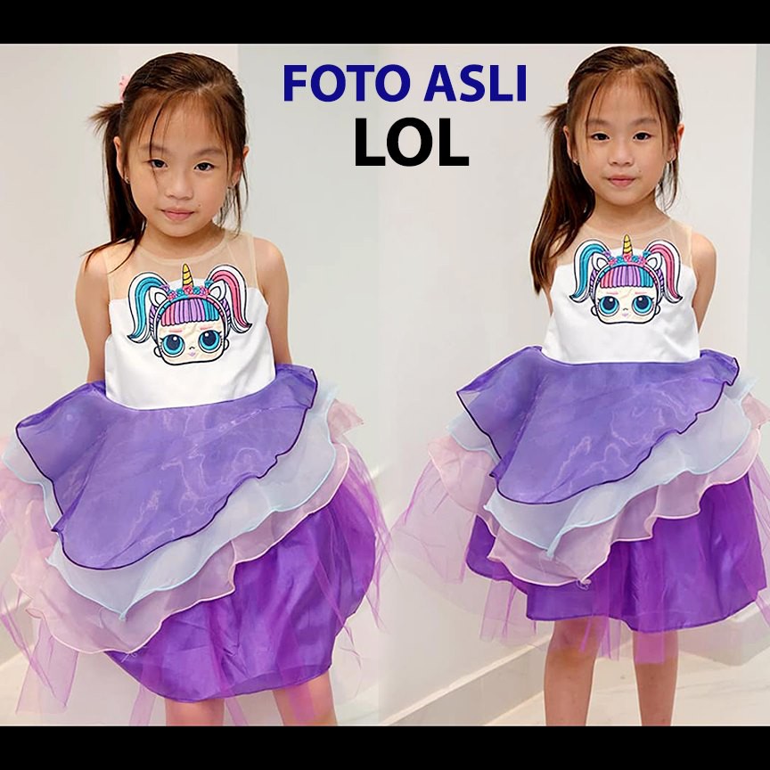 Dress Anak Perempuan Purple&amp;Pink