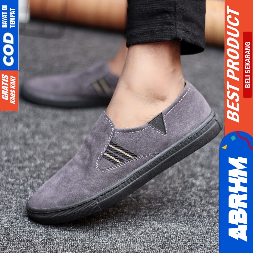 Abrhm Diskan - Sepatu Slip On Pria Casual