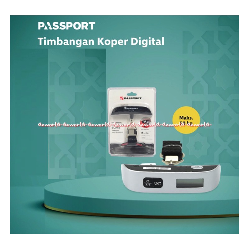 Passport Electronic Luggange Timbangan Elektronik Timbangan Modern Menahan Berat Hingga 50kg Electronic Weightng Passport Timbangan Untuk Koper Travelling Travel