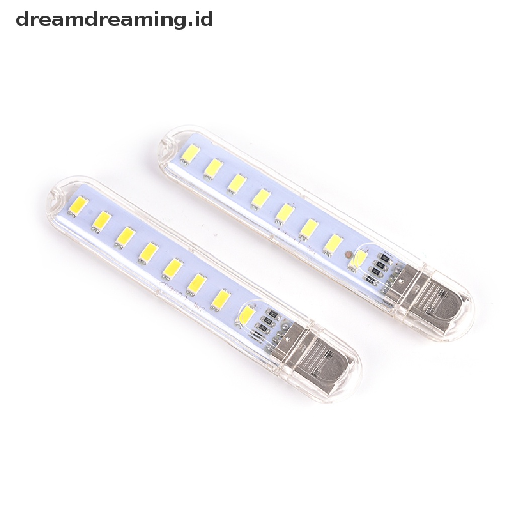 (dreamdreaming.id) Lampu Malam 8-LED Mini USB Portable Untuk PC / Laptop