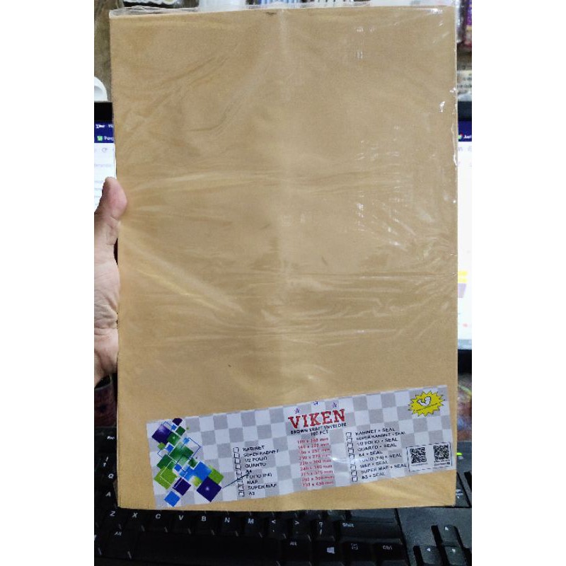

InJO Amplop Coklat polos Ukuran Folio (1pack)