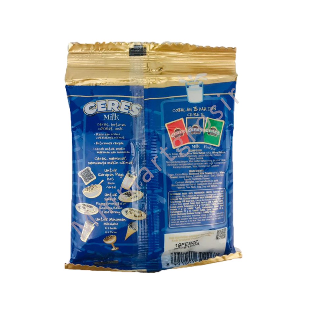 Ceres Milk / Meses / Cokelat Meses Dengan susu / 80g