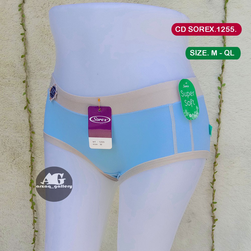 3 Pcs - CD Sorex 1255 | Celana Dalam Wanita Dewasa Karet Besar Super Soft 1255