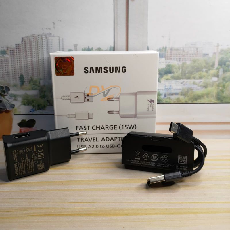 Charger Samsung 15W Original Tipe-C Fast Charging / Charger  S10 S9 S8 A50 A30 M30 M20