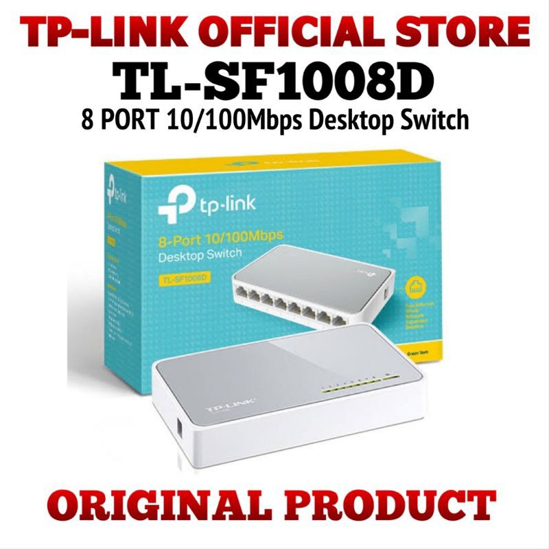 TP-LINK TL-SF1008D 8 Port Switch Hub 10/100Mbps Garansi Resmi TP-Link Indonesia