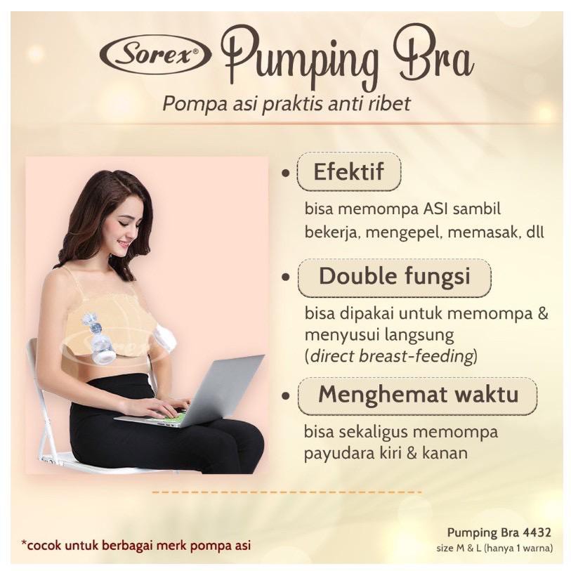 Sorex 4432 Hands Free Pumping Bra BH Menyusui untuk Pompa Asi Sorex BH Menyusui 4432