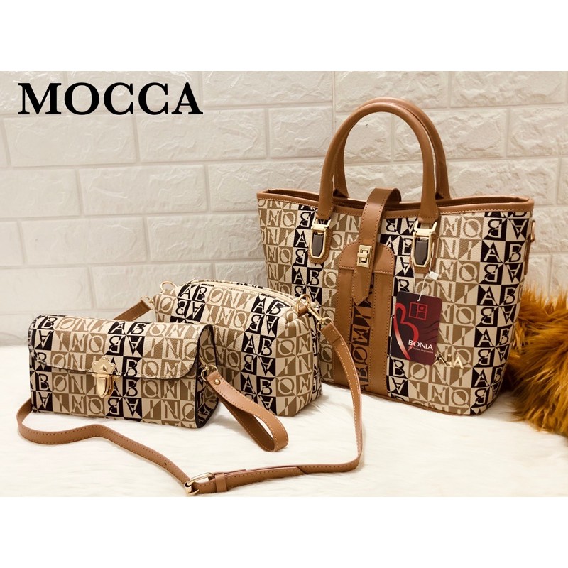 REAL PICT BEST SELLER BONIA TALITA 3SET PREMIUM HANDBAG IMPORT SLING BAG MURAH TAS TOTE BAGUS