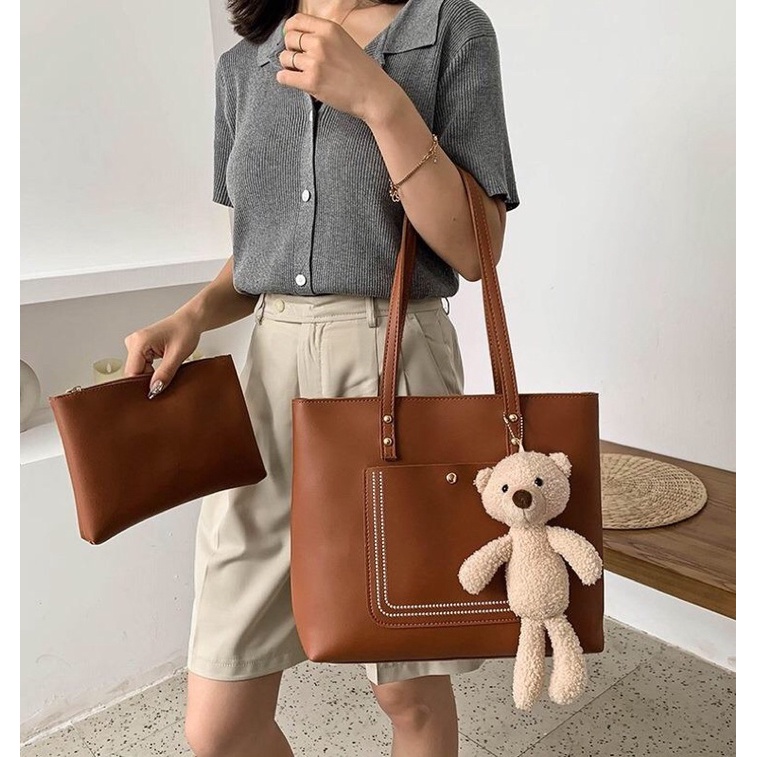 SG1730 syafniegalery tote bag impor free boneka