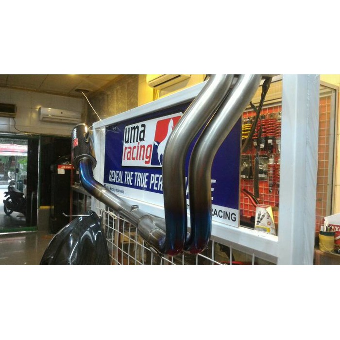 knalpot project one (titanium) yamaha r25 / mt 25